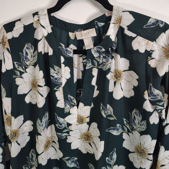 LOFT Bundle Long Sleeve Blouses Sz Small Women's Career Casual Floral Boho - Picture 7 of 10